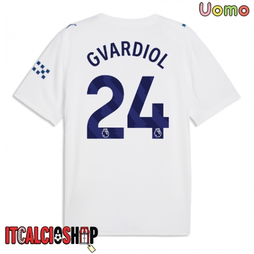 Manchester City Josko Gvardiol #24 Terza Maglia 2026-27 Manica Corta